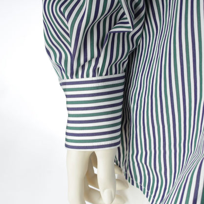 Bottega Veneta Cotton Striped Oversize Long Sleeve Shirt Top Multi Color 34 — view 6