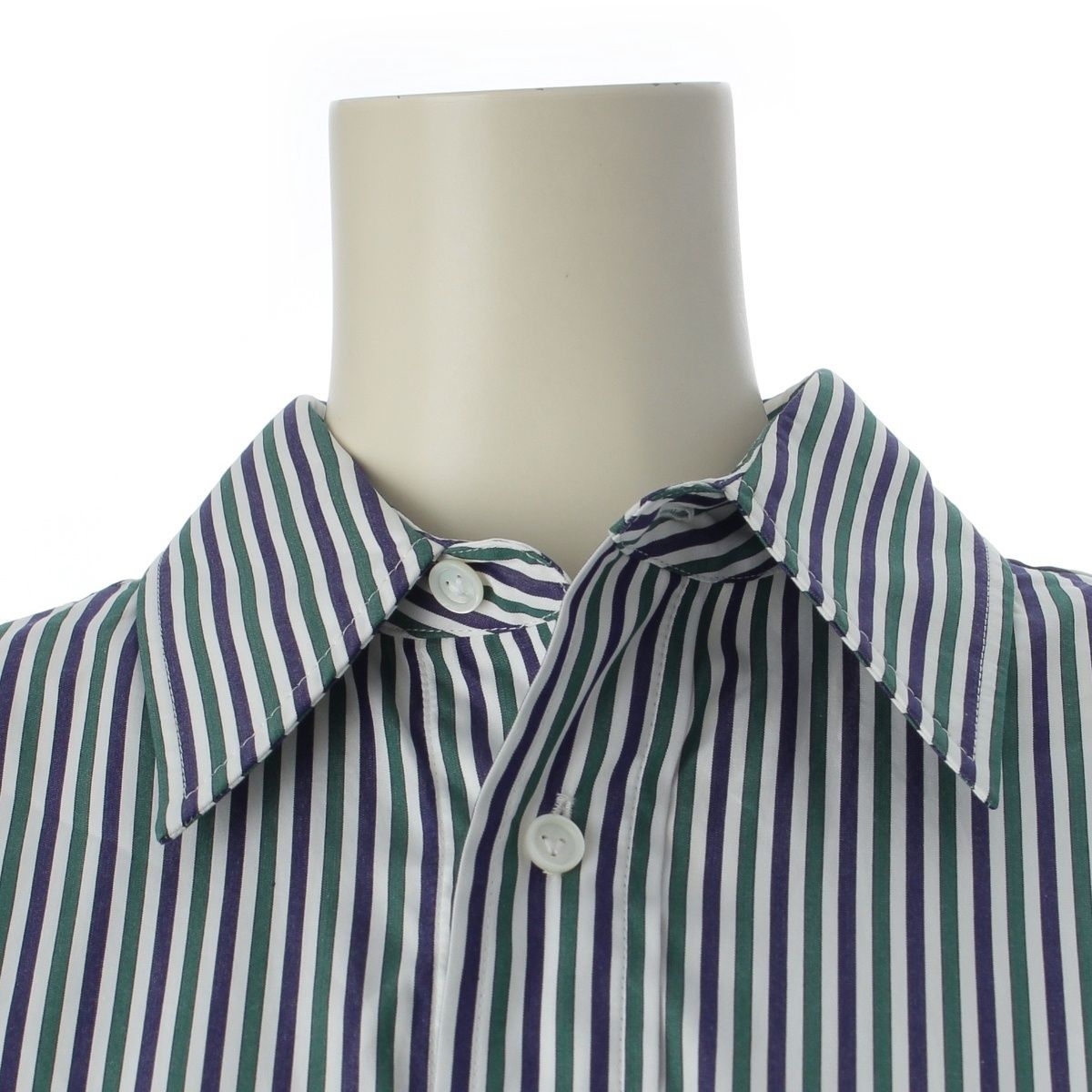 Bottega Veneta Cotton Striped Oversize Long Sleeve Shirt Top Multi Color 34 — view 5