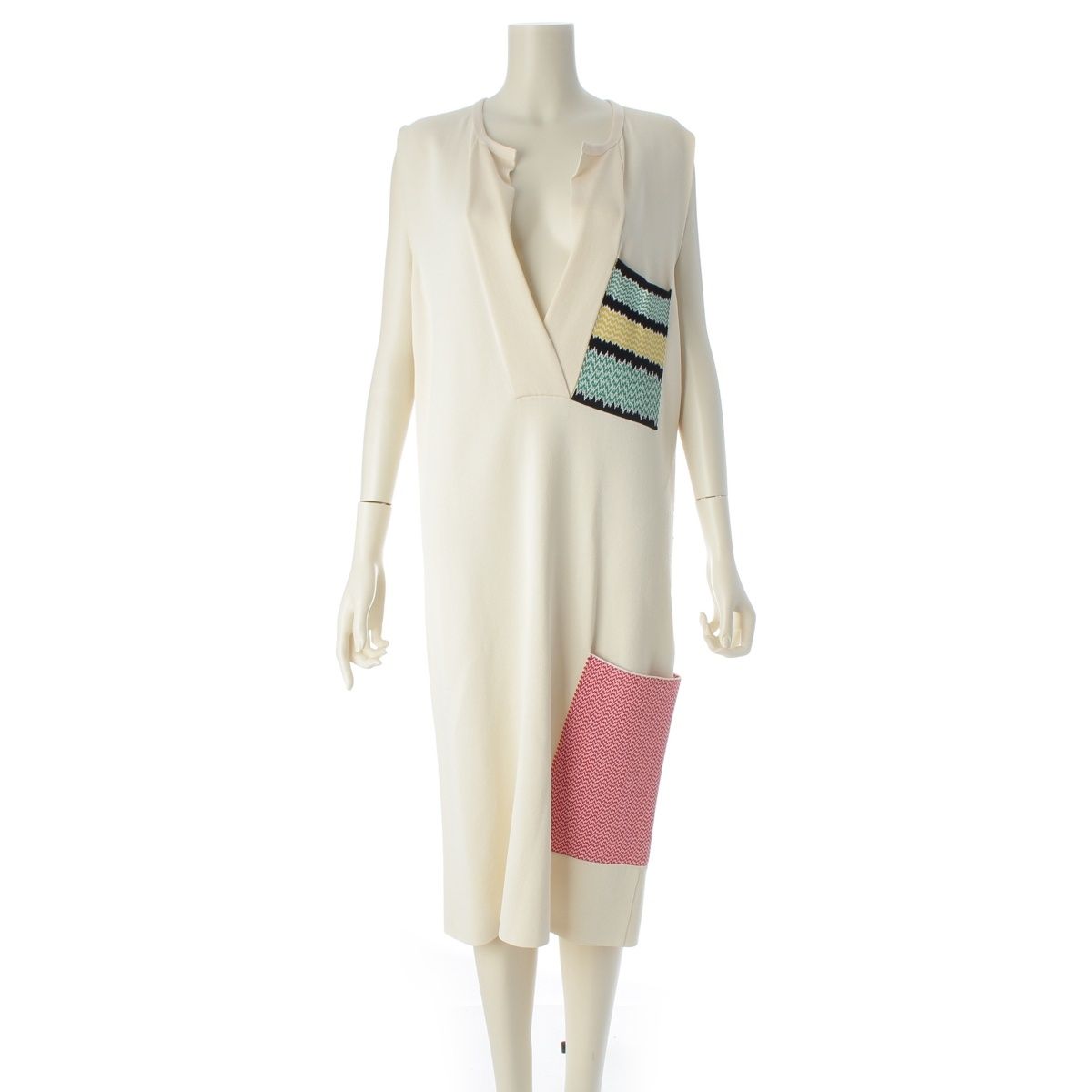 Celine Phoebe Philo Era Silk Rayon Patchwork Pocket Dress