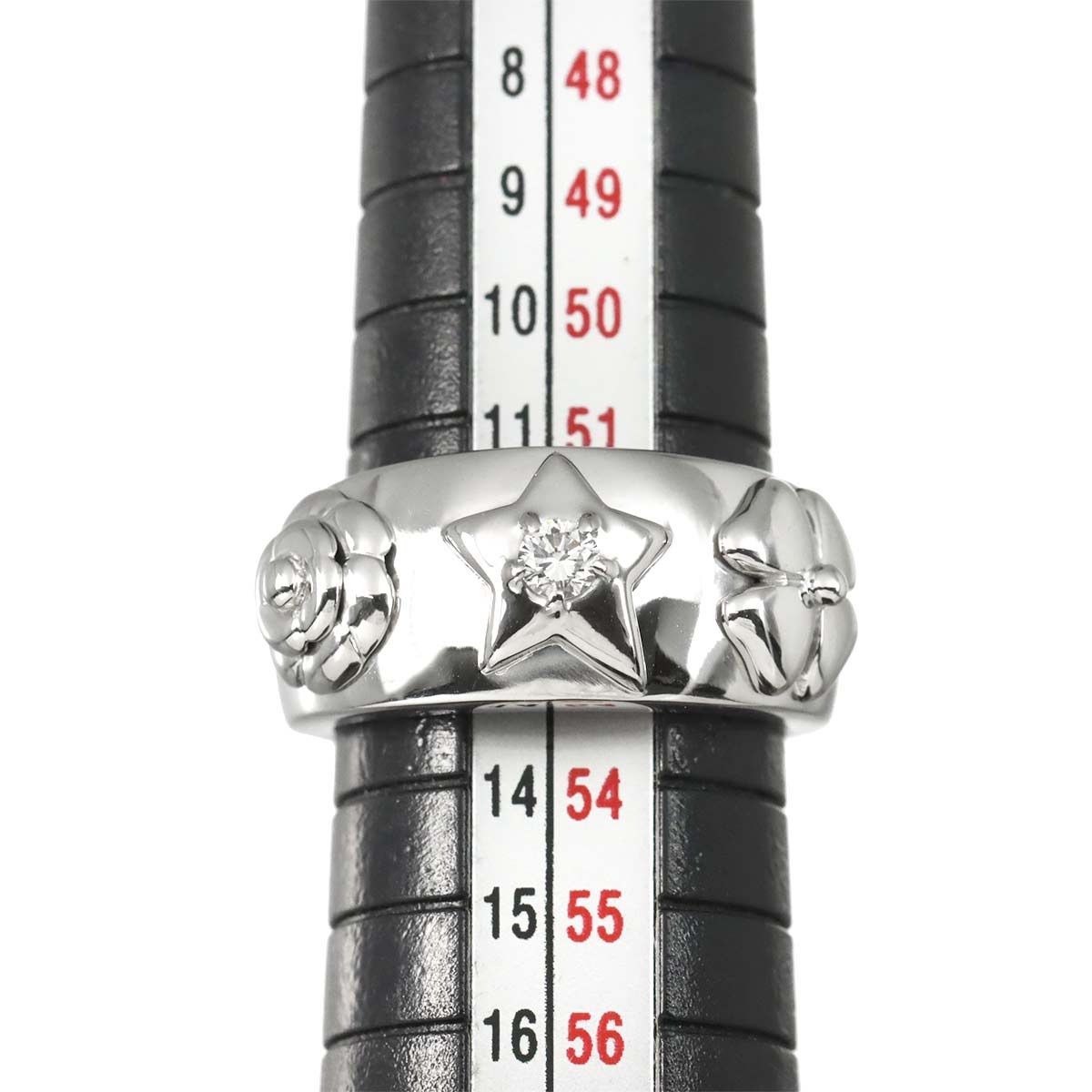 Chanel Three Symbols Ring Diamond 18k WG White Gold 750 — view 7