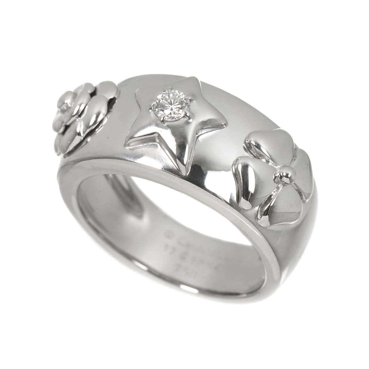 Chanel Three Symbols Ring Diamond 18k WG White Gold 750 — view 5