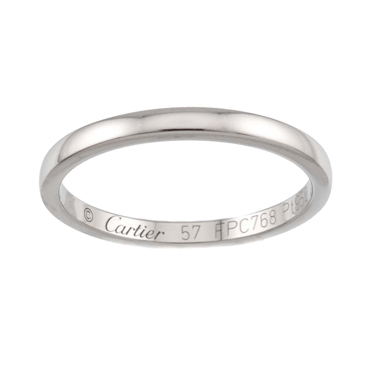Cartier Ballerina 57 Ring Width 2 mm Pt Platinum — view 2