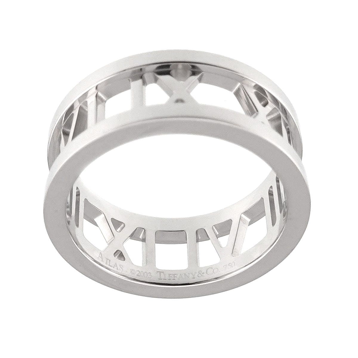 Tiffany & Co Atlas Open Ring 18k WG White Gold 750 — view 3