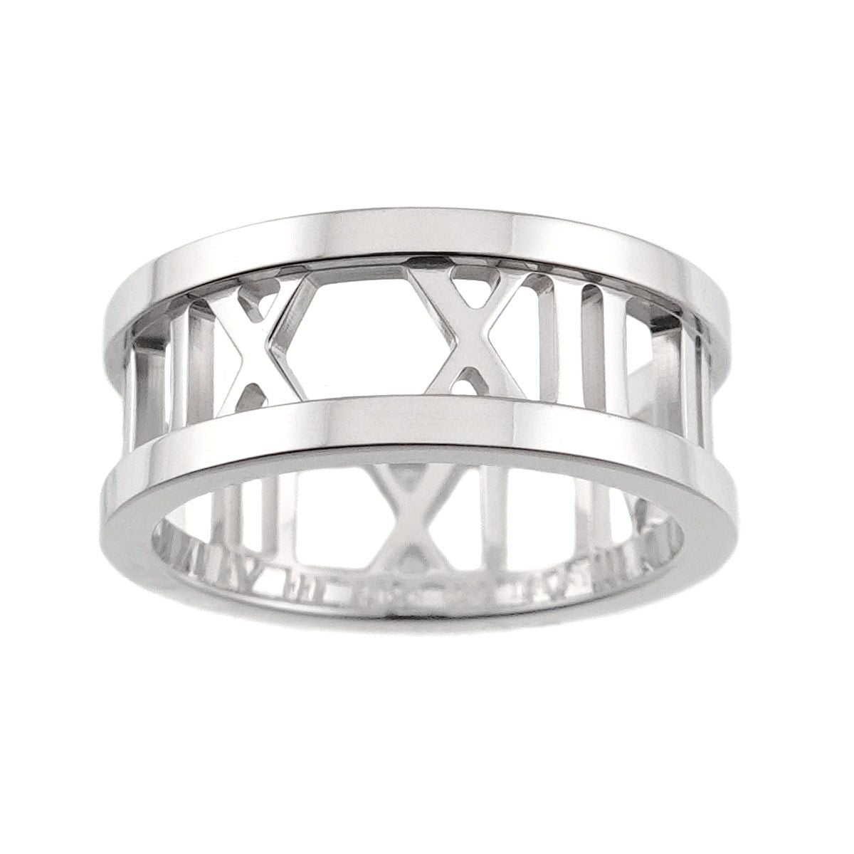 Tiffany & Co Atlas Open Ring 18k WG White Gold 750 — view 2