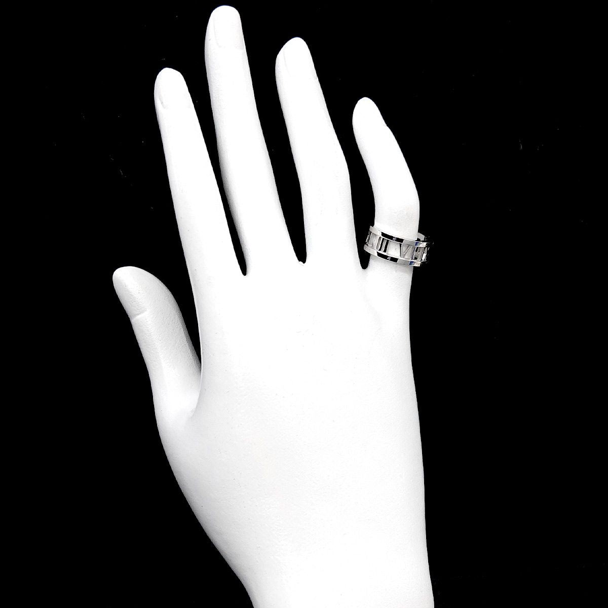 Tiffany & Co Atlas Open Ring 18k WG White Gold 750 — view 7