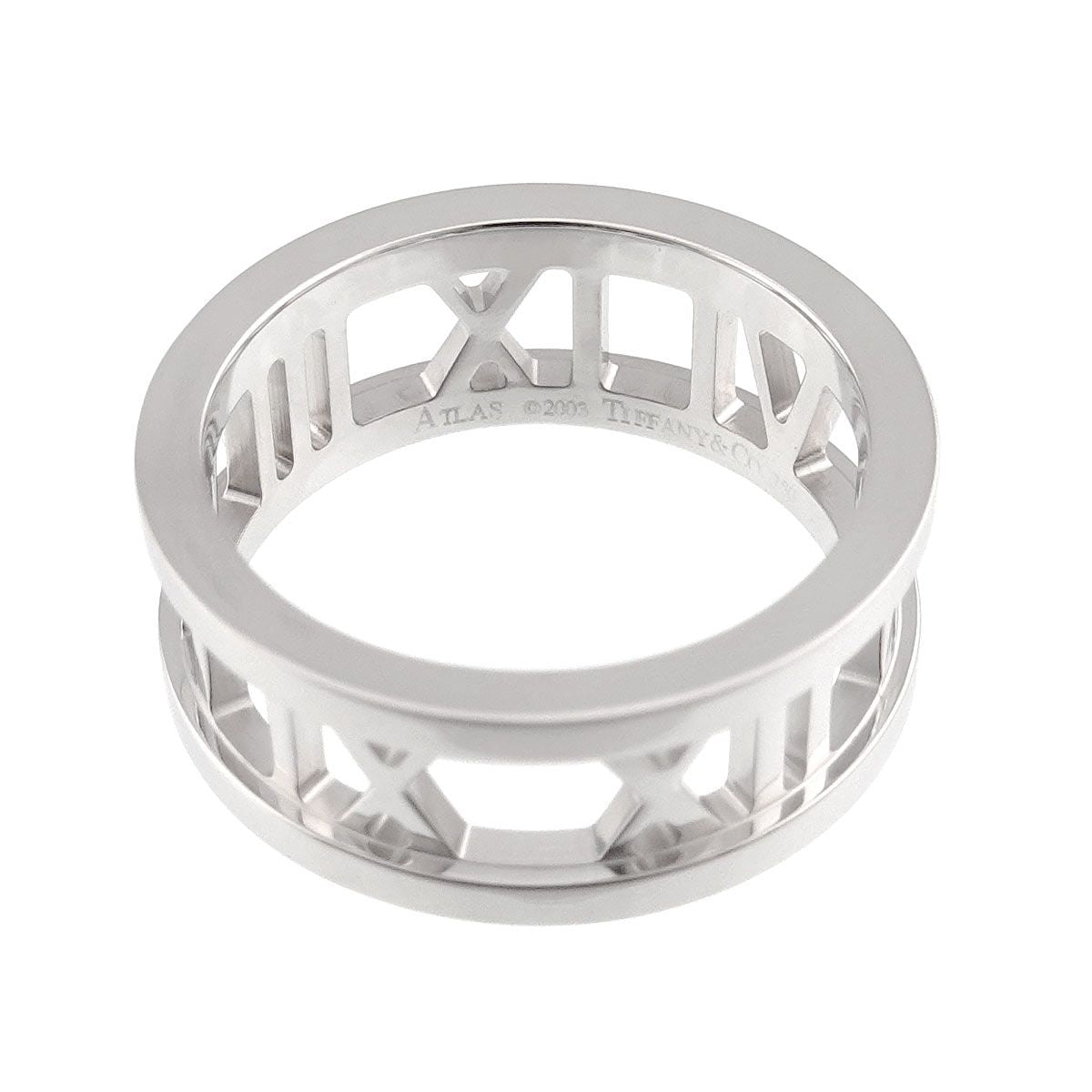 Tiffany & Co Atlas Open Ring 18k WG White Gold 750 — view 4