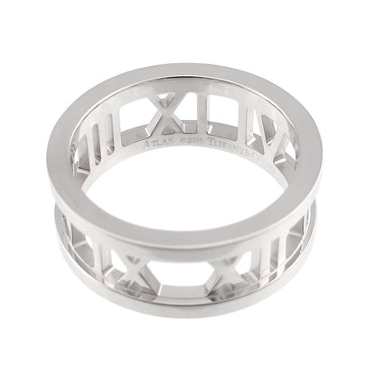 Tiffany & Co Atlas Open Ring 18k WG White Gold 750 — view 4