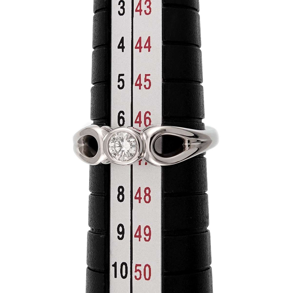 Tiffany & Co Double Open Teardrop Ring Diamond Pt Platinum — view 6