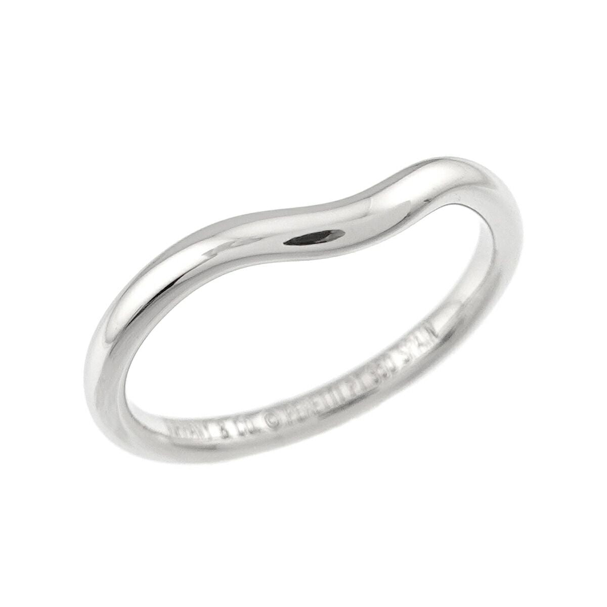 Tiffany & Co Curved Band Ring Pt Platinum — view 4