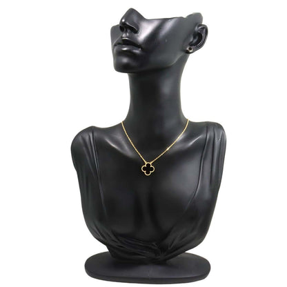 Van Cleef & Arpels Vintage Alhambra Onyx Necklace 42 cm 18k YG — view 6