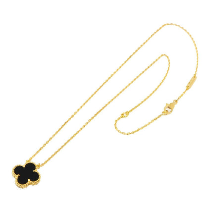 Van Cleef & Arpels Vintage Alhambra Onyx Necklace 42 cm 18k YG — view 2