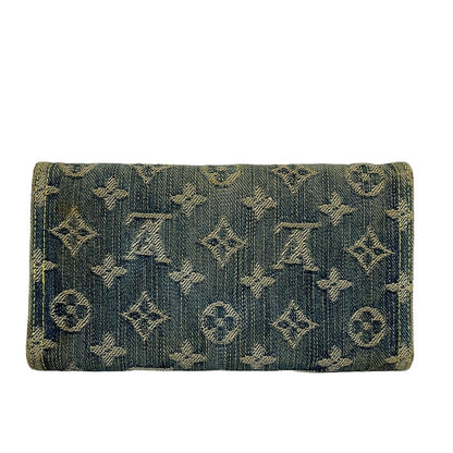 Louis Vuitton Wallet Monogram Denim Portefeuille Amelia Blue — view 2