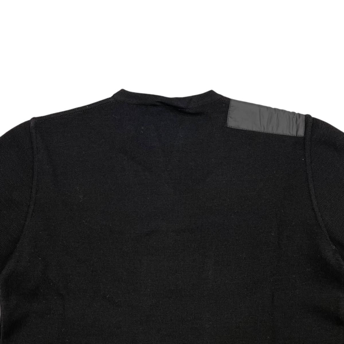 Prada Sweatshirt Shirt Logo Tag 48 Wool Nylon Black — view 5