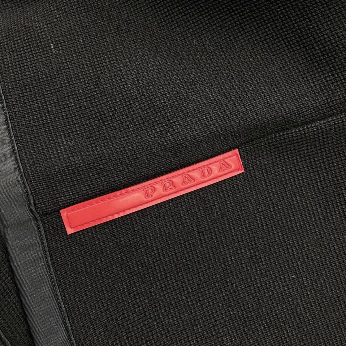 Prada Sweatshirt Shirt Logo Tag 48 Wool Nylon Black — view 8