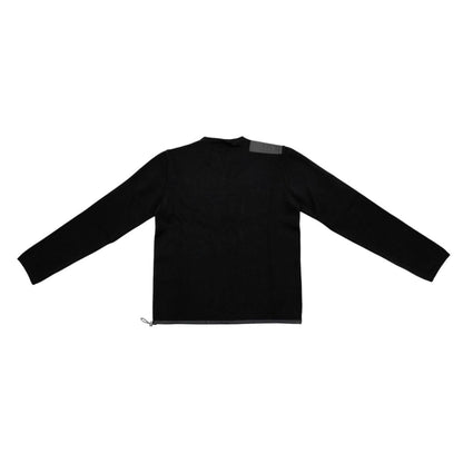 Prada Sweatshirt Shirt Logo Tag 48 Wool Nylon Black — view 2