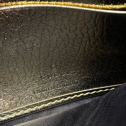 Gucci Wallet GG Marmont Gold Beige Dark Brown Limited Edition Leather — view 6
