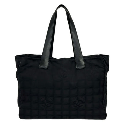 Chanel Tote New Travel Line MM Black Leather