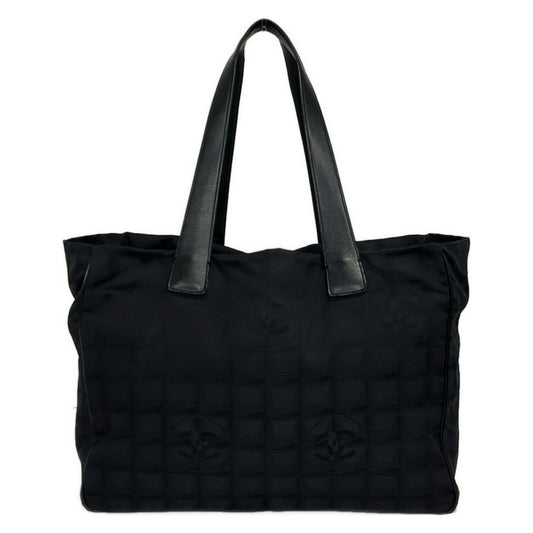 Chanel Tote New Travel Line MM Black Leather
