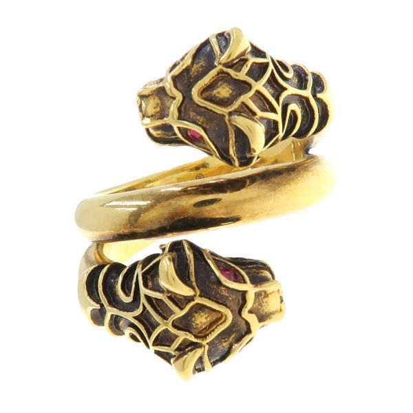 Gucci Tiger Head Link 23 Ring