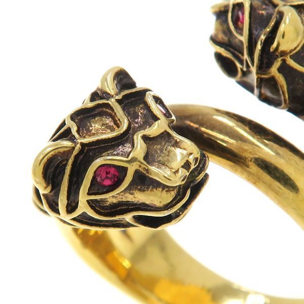 Gucci Tiger Head Link 23 Ring — view 4