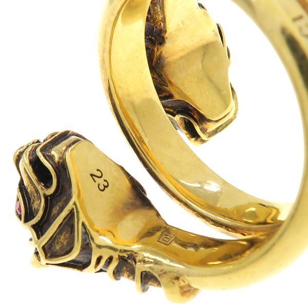 Gucci Tiger Head Link 23 Ring — view 6