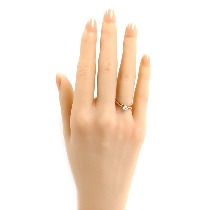 Cartier 18k Pink Gold Solitaire Wedding Ring Diamond — view 7