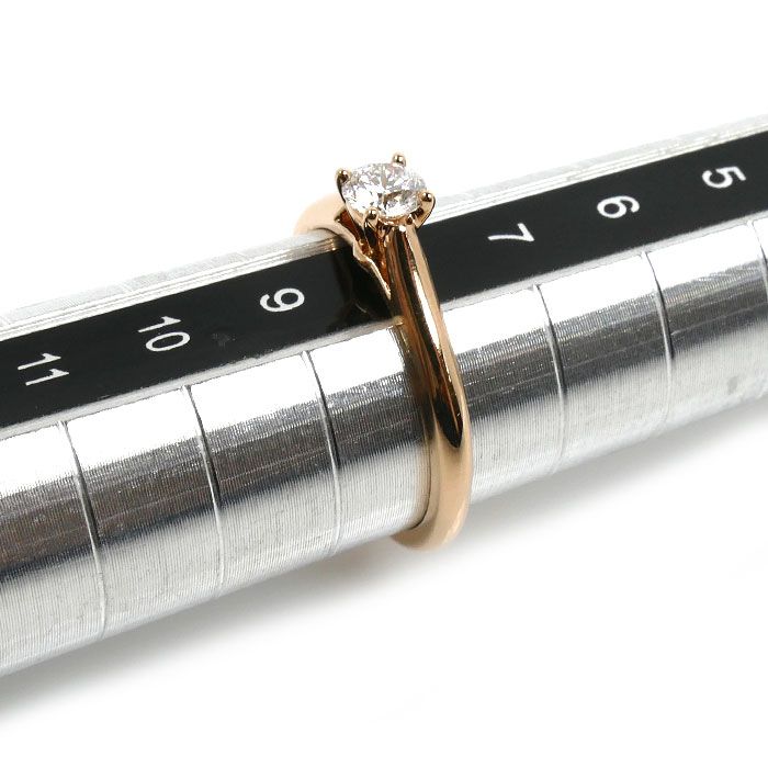 Cartier 18k Pink Gold Solitaire Wedding Ring Diamond — view 6