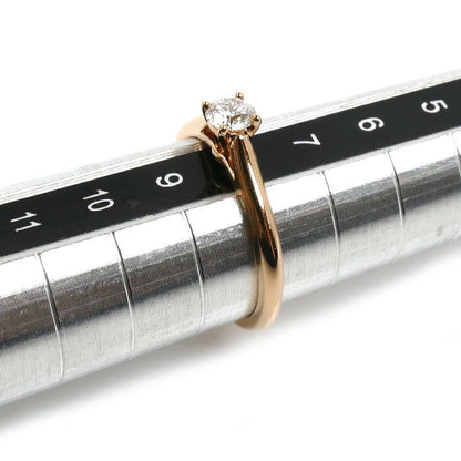 Cartier 18k Pink Gold Solitaire Wedding Ring Diamond — view 6