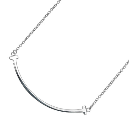 Tiffany & Co T Smile Small 925 Sterling Silver Necklace — view 3