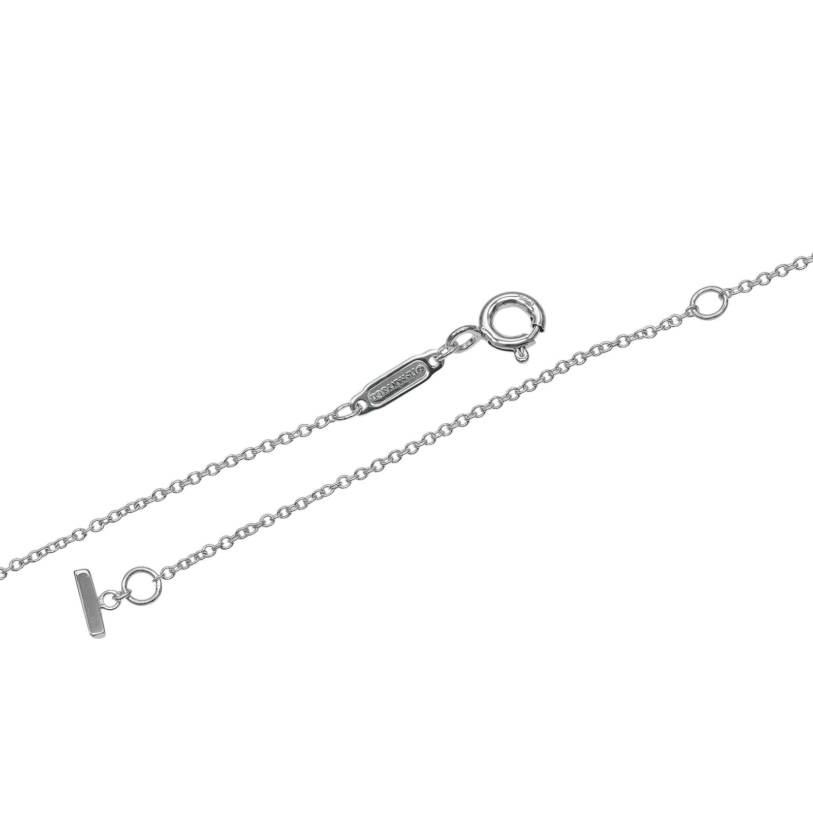 Tiffany & Co T Smile Small 925 Sterling Silver Necklace — view 5