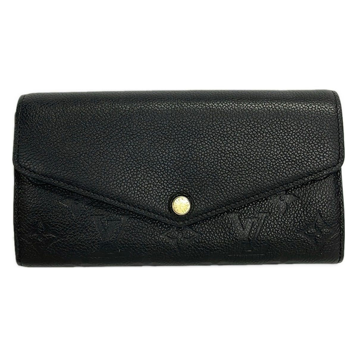 Louis Vuitton Wallet Monogram Empreinte Portefeuille Sarah Noir Leather