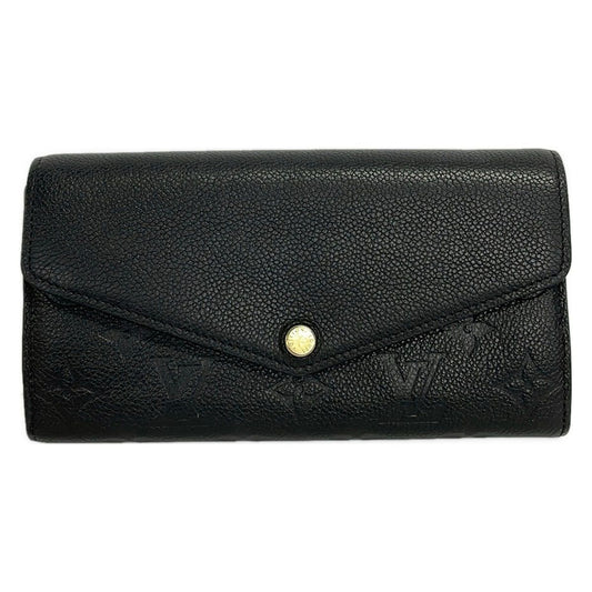Louis Vuitton Wallet Monogram Empreinte Portefeuille Sarah Noir Leather