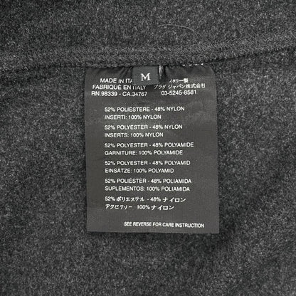 Prada Jamba Logo Tag Hoodie M Polyester Nylon Gray Black — view 9