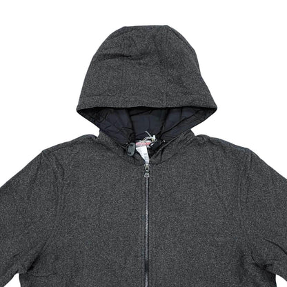 Prada Jamba Logo Tag Hoodie M Polyester Nylon Gray Black — view 3