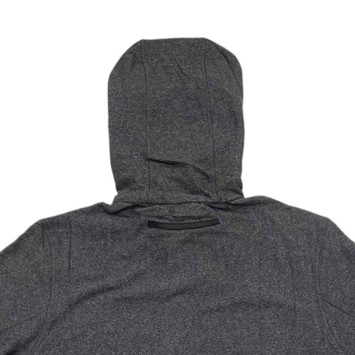 Prada Jamba Logo Tag Hoodie M Polyester Nylon Gray Black — view 5