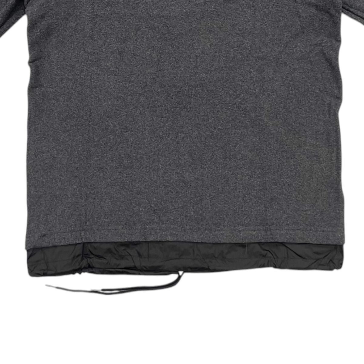Prada Jamba Logo Tag Hoodie M Polyester Nylon Gray Black — view 6
