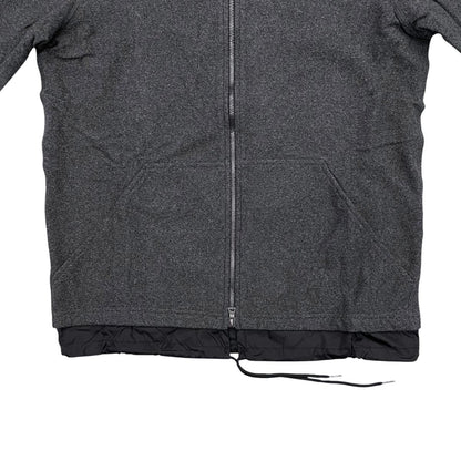 Prada Jamba Logo Tag Hoodie M Polyester Nylon Gray Black — view 4