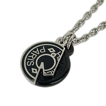 Hermes Necklace Cal Zel Silver Black