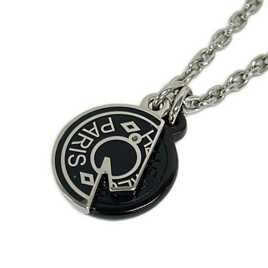 Hermes Necklace Cal Zel Silver Black
