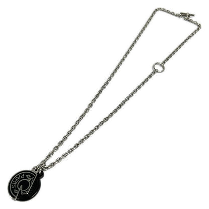 Hermes Necklace Cal Zel Silver Black — view 2