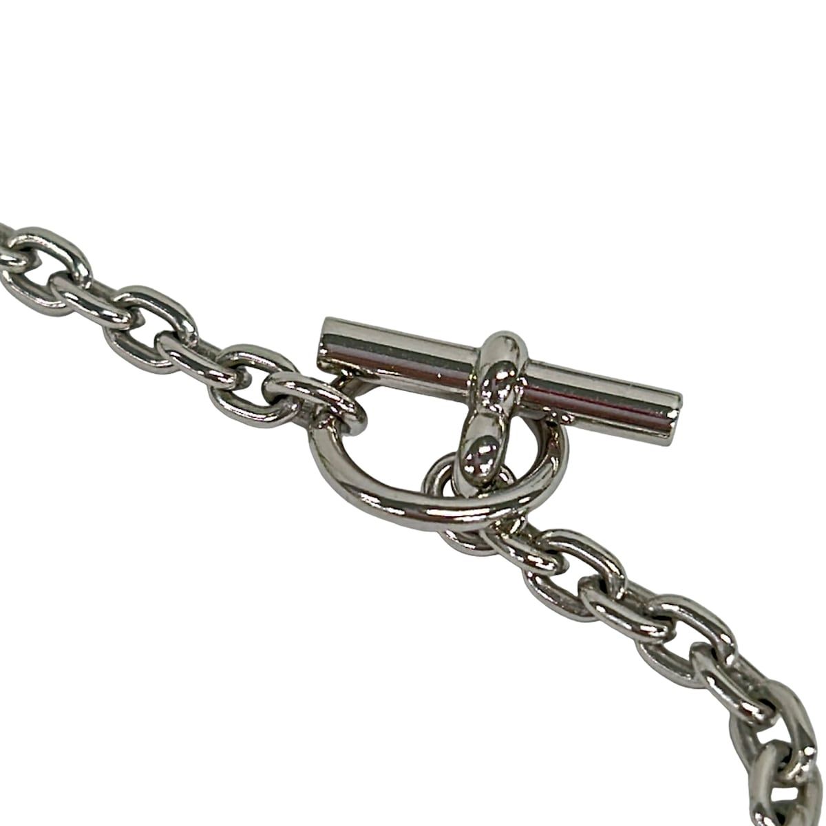 Hermes Necklace Cal Zel Silver Black — view 4