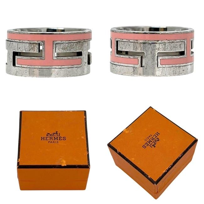 Hermes Mubouche Ring Silver Pink 925 Sterling — view 2