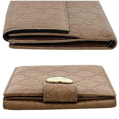 Gucci Bifold Wallet Beige Guccissima Line GG Leather — view 3