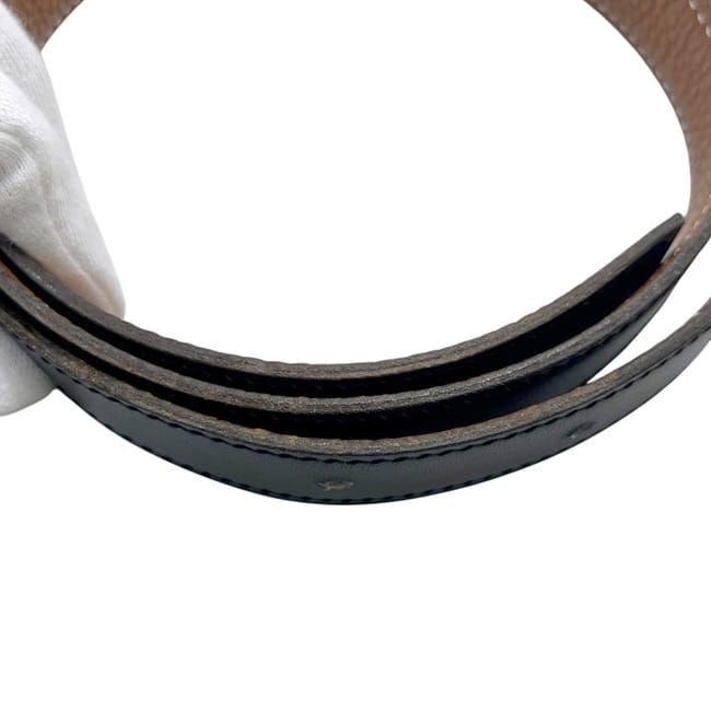 Hermes Belt Only Black Brown Gold Waist 76 cm Leather Box Calf Taurillon — view 7