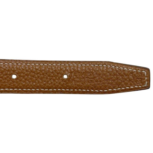 Hermes Belt Only Black Brown Gold Waist 76 cm Leather Box Calf Taurillon — view 8