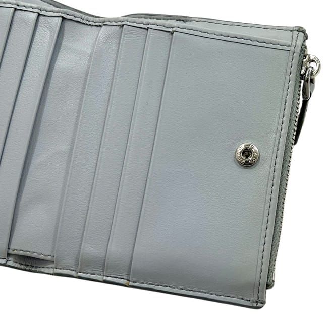 Prada Bifold Wallet Gray Vitello Daino Leather — view 8