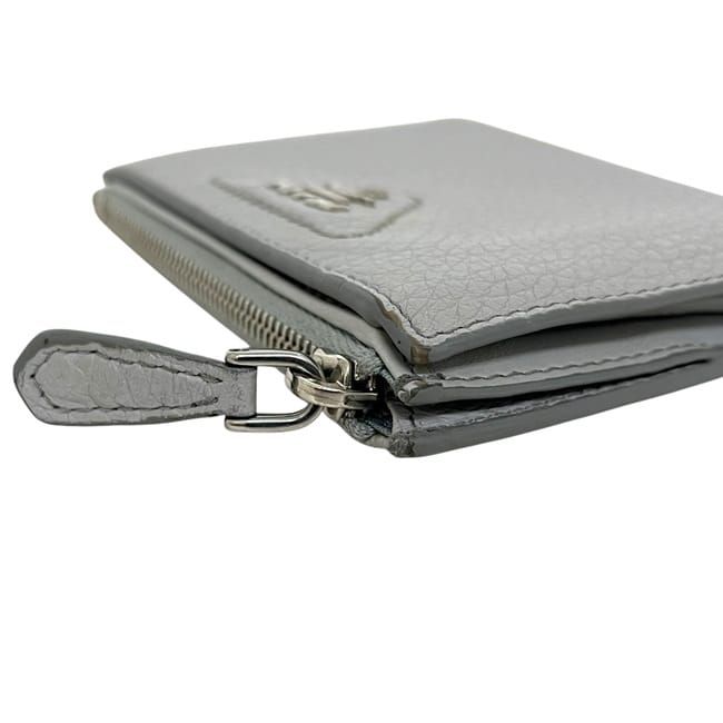 Prada Bifold Wallet Gray Vitello Daino Leather — view 6