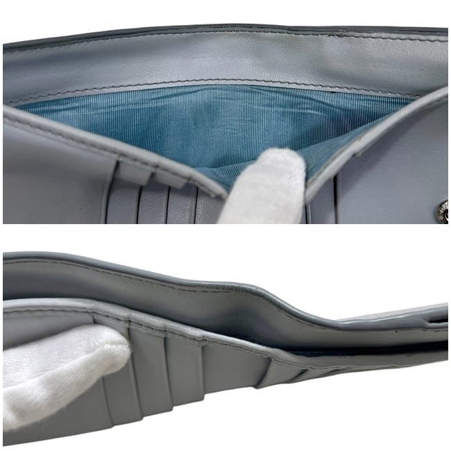 Prada Bifold Wallet Gray Vitello Daino Leather — view 3