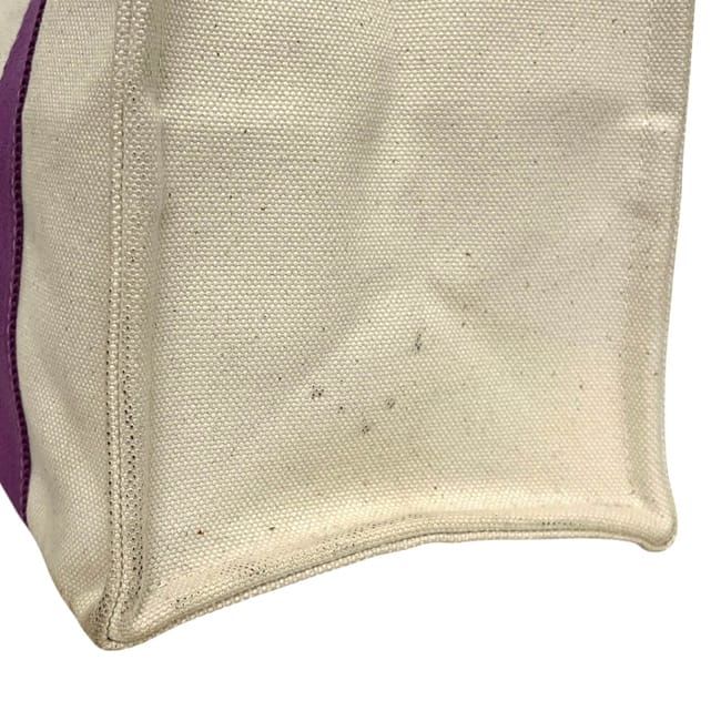 Hermes Tote Bora PM White Purple Canvas — view 7