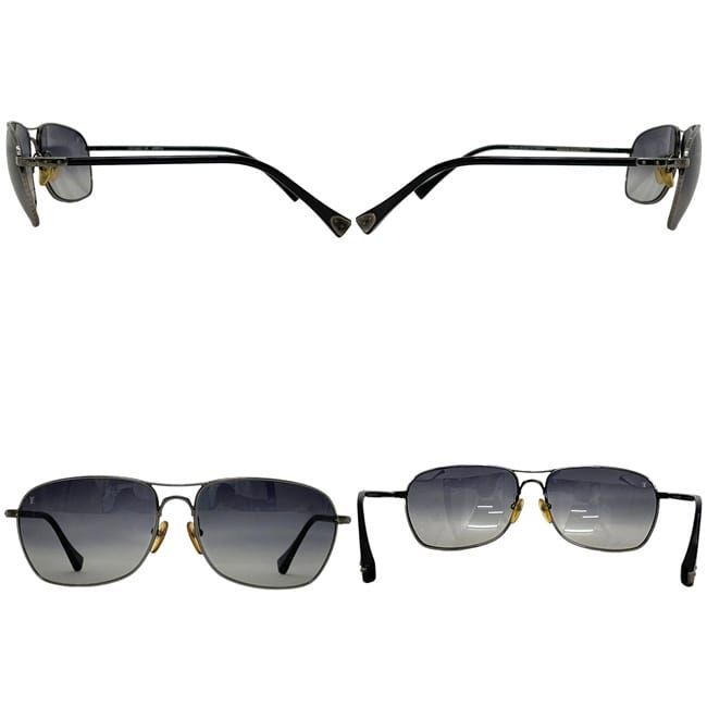 Louis Vuitton Sunglasses Silver Black Gradient Metal Acetate Eyewear — view 2